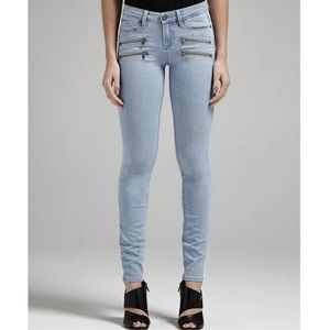 PAIGE Edgemont zipper light wash jeans Cruz No Whiskers size 25